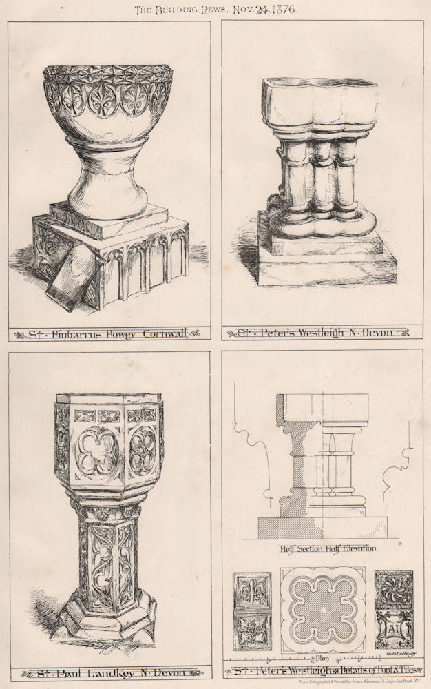 St Finbarrus, Fowey, Cornwall; St Peter, Westleigh, Devon; St Paul, Landkey 1876
